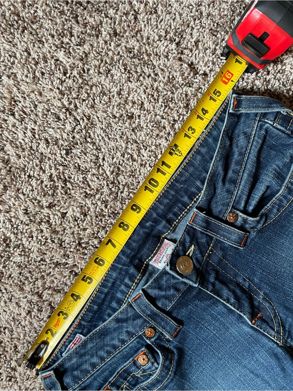 True Religion Lizzy Capri Cropped Jeans Style 102J58 Women’s Size 30 Made in USA - Picture 8 of 9